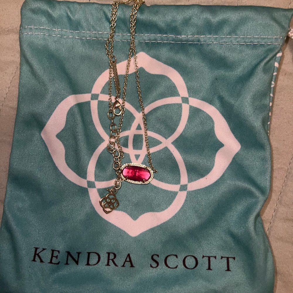Pink & gold Kendra Scott Elisa Pendant Necklace